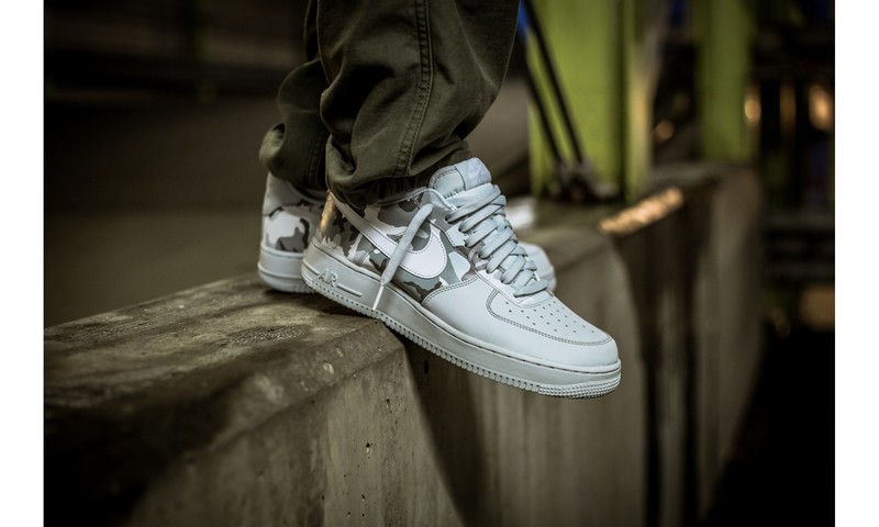 Grey and white 2024 camo air force 1